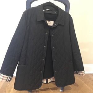 Black Burberry quilted Jacket with liner